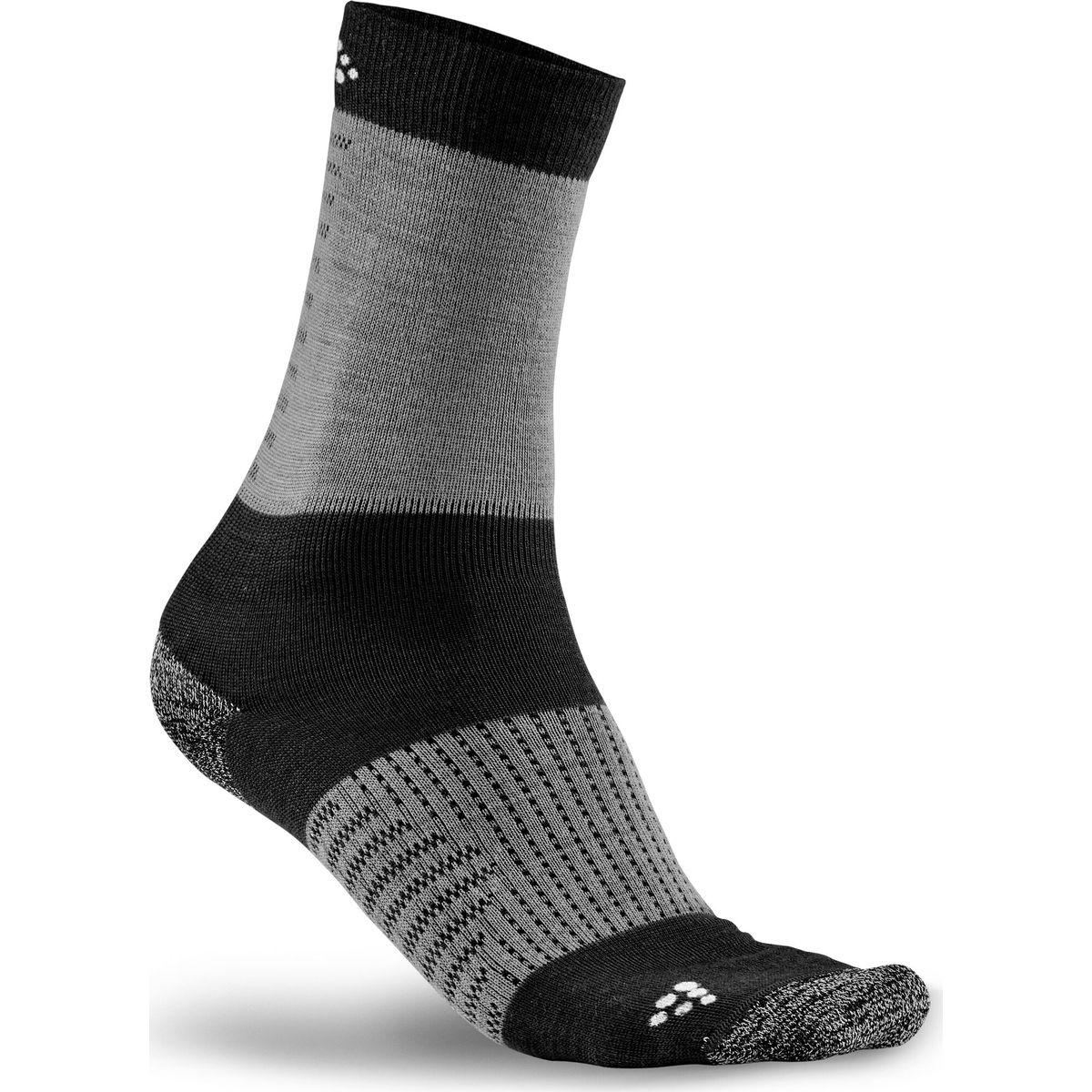 Craft Wool XC Training Sock black/dk grey melange (999975) 43/45 1907902-999975-43