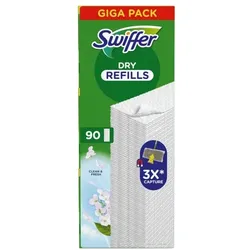 Swiffer 90er-Pack Bodenwischertücher trocken »DRY Fresh & Clean« Nachfüllpack weiß, 20.5 cm