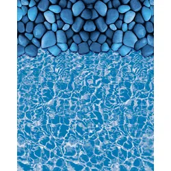 VEVOR Runde Poolfolie, φ 640x120 cm, Innenfolie, Ersatzfolie, Innenhülle, Schwimmbadfolie, Vinyl-Folie im Unibead-Stil mit Standardstärke, für Aufstellpools mit 132 cm Wandhöhe
