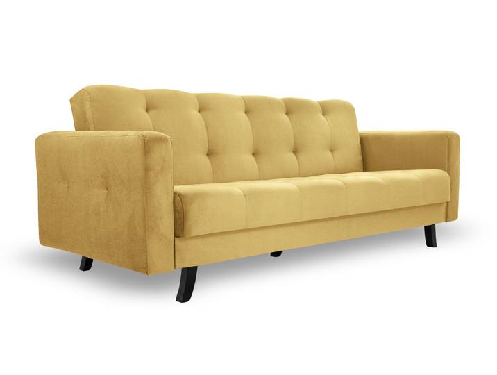 Sofa LIZBONA Gelb (Kronos 43) Buchenholz (schwarz)