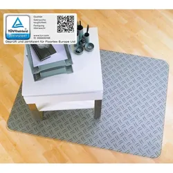 Floortex FC229220ECRI Colortex ultimat Motiv 120x 90 cm Polycarbonatmatte für Hartboden, Motiv Riffelblech