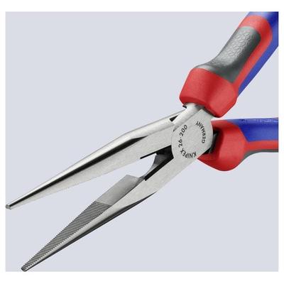 Knipex 26 12 200 Werkstatt Flachrundzange Gerade Vanadium Elektrostahl 200mm