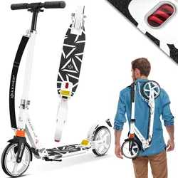 KESSER® Cityroller Scooter 205mm Räder PU Big Wheel - Pro-S Tretroller mit Doppel Federung, City-Roller Scooter klappbar und Höhenverstellbar, Roller Kickscooter für Erwachsene und Kinder