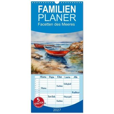 Familienplaner 2027 - Facetten des Meeres mit 5 Spalten (Wandkalender, 21 x 45 cm) CALVENDO