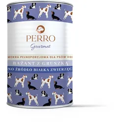 PERRO Gourmet Fasan mit Birne 400g Monoproteinfutter für ausgewachsene Hunde