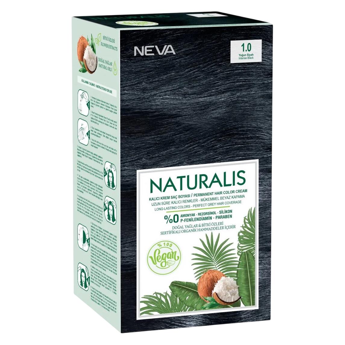 Naturalis Neva, Vegane & Natürliche Inhaltsstoffe, Permanente Haarfarbe, 1.1 Schwarzblau, 150 ml (Schwarzblau) (74847927)
