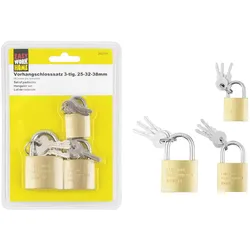 6x Easy Work, Vorhängeschloss, Vorhangschlosssatz