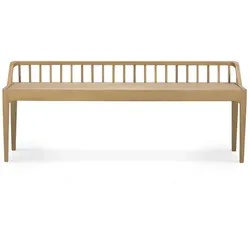 Bank Spindle Ethnicraft Eiche geölt braun, 150x60x35 cm