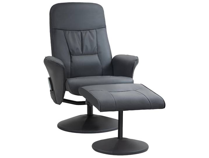 HOMCOM Relaxsessel mit Fußhocker, Elektrischer Massagesessel mit Liegefunktion