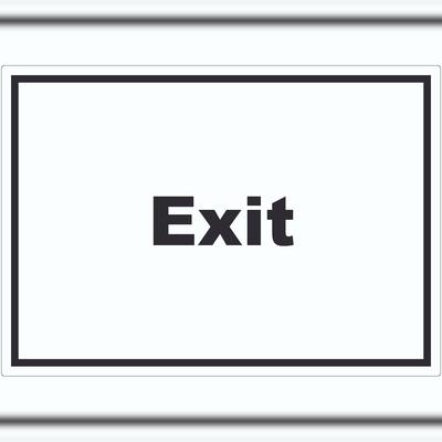 HB-Druck Exit Aufkleber mit Text Ausgang waagerecht A4 (210x297mm)