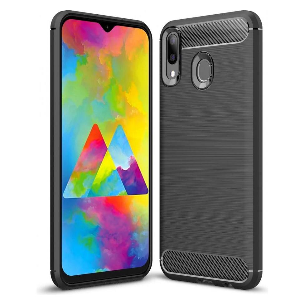 Screenguard Samsung Galaxy M20 Hülle Carbon Brushed Soft TPU (Samsung Galaxy M20) (00025799)