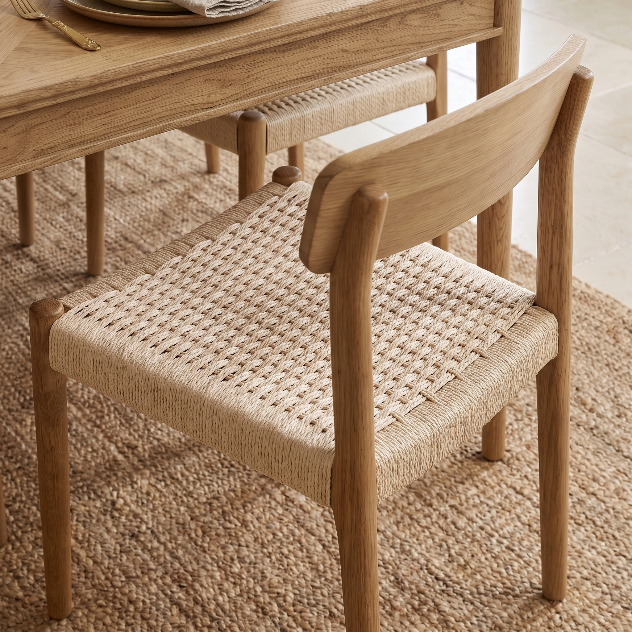 Harbour Lifestyle Hadley Set of 2 Dining Chairs in Natural
