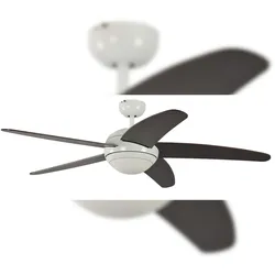 Pepeo Deckenventilator Melton Weiß / Wenge mit Licht 132