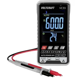 Voltcraft, Multimeter, VC33 Hand-Multimeter kalibriert (ISO) digital Anzeige (Counts): 5999 (CAT III 600V, Hand-Multimeter)