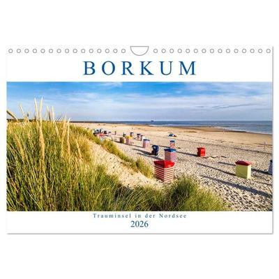 BORKUM Trauminsel in der Nordsee (Wandkalender 2026 DIN A4 quer), CALVENDO Monatskalender