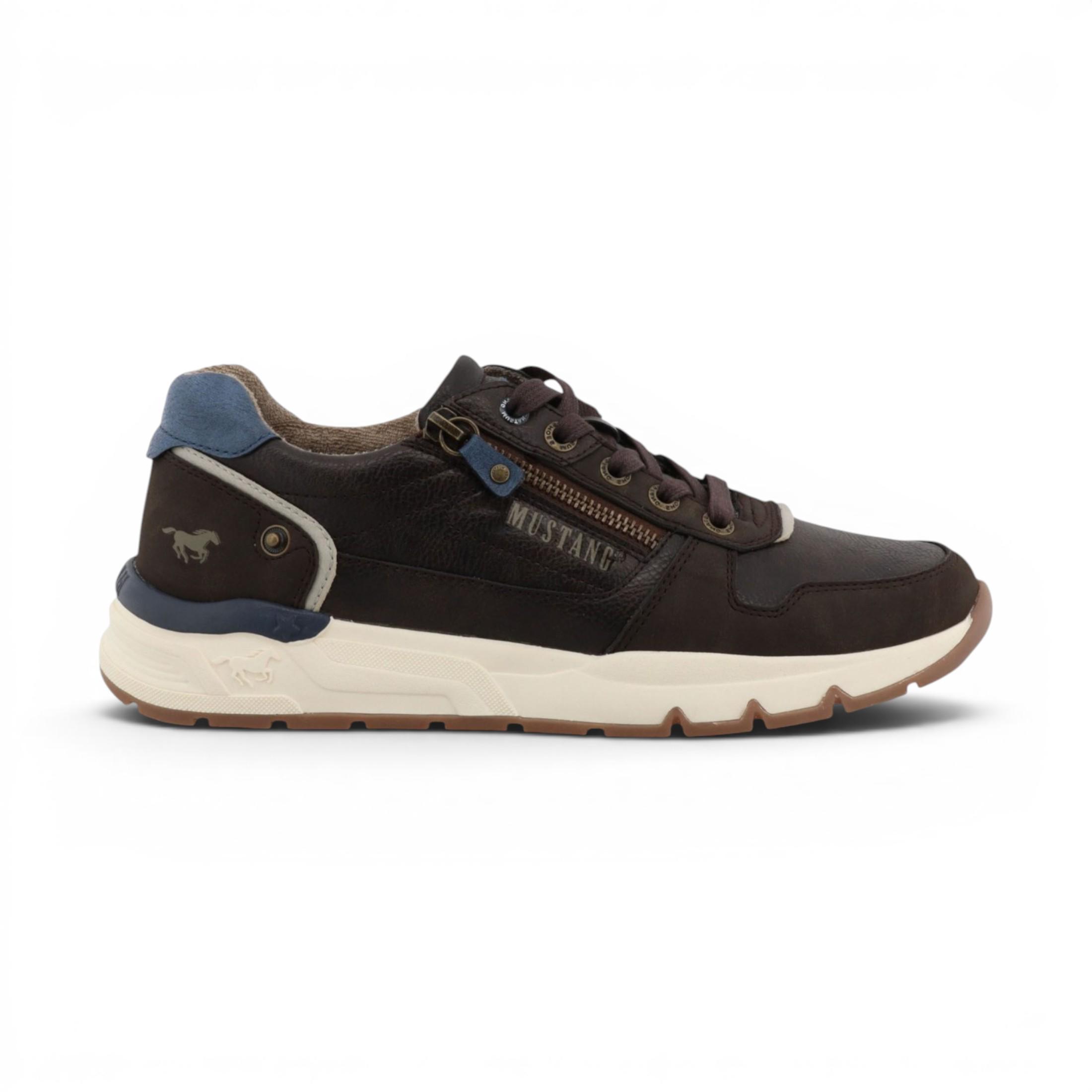 Mustang Herren braune Kunstleder-Sneaker – M0051001