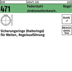 Sicherungsring DIN 471 32x 1,5 Federstahl zinklamellenb. Regelausf. 250 Stück
