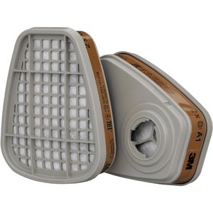 3M Atemschutzfilter Kombinationsfilter, 6051, A1, für Atemschutzmasken 6000, 6500QL & 7500 Serie, 2 Stück