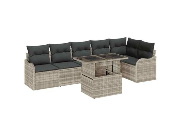 Makastle Sofa-Set mit Kissen, Hellgrau, 100 x 55 x 73 cm, 63,1 kg, Modular, Montage erforderlich