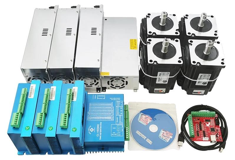 4-Achsen-CNC-System mit HSS860-Treiber, Hybrid-Servomotor, einfachem Servotreiber, 48V-Netzteil, 4 Achsen 8.0N Set
