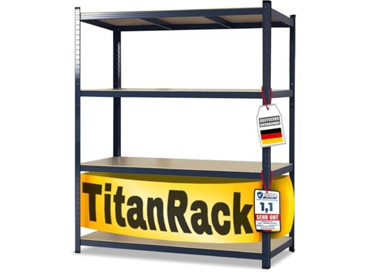 KARAT Schwerlastregal 177x160x60 cm grau – Weitspannregal Metall, Werkstatt Regal, Regal Werkstatt, Steckregal Lagerregal (TitanRack Big)