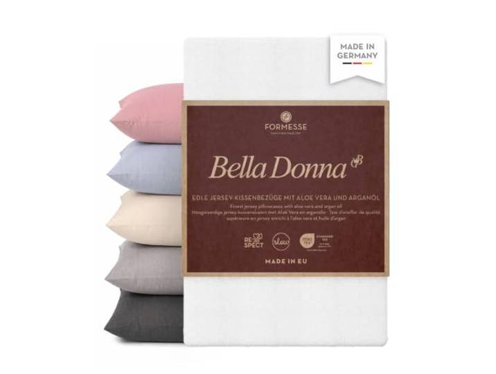 Bella Donna Jersey edler Kissenbezug: weich&faltenfrei, Intensive Farben