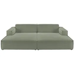 BIG SOFA SAMU Dunkelgrün Cord