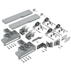 TopLine 1 Set Laufteile mit Dämpfung für 2-türigen Schrank, 50 kg