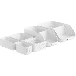 rotho Lisora Starterset Körbe & Trays 6-tlg. - weiß