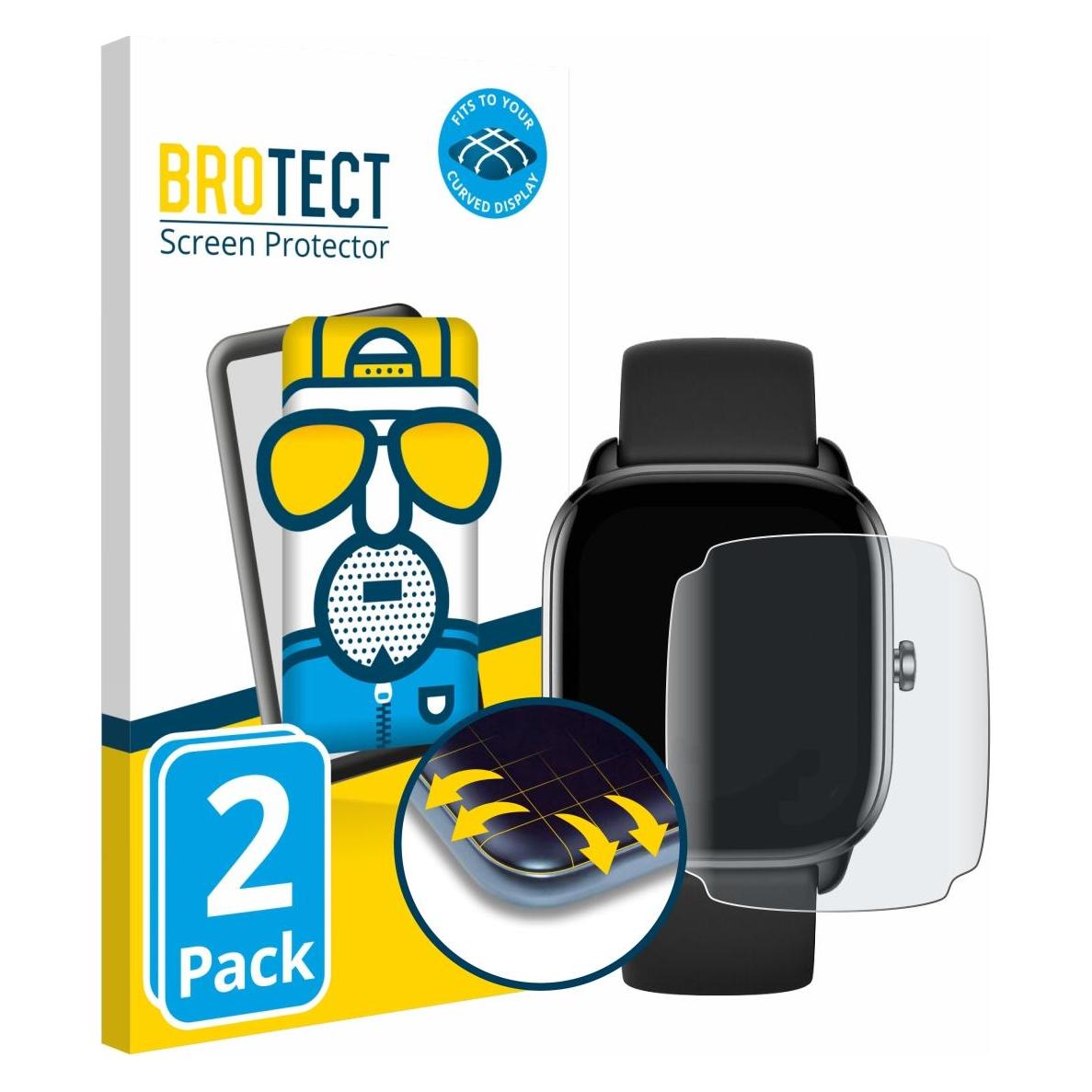 Brotect Fullscreen für Sector Smartwatch S-07 Schutzfolie Displayschutz Folie Matt Entspiegelungsfolie (5661256)