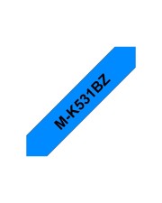 Brother MK531 Druckerband Schwarz auf Blau Rolle 1,2 cm x 8 m 1 Stck. für P-Touch 65 BB4 (MK531BZ)