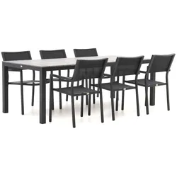 Bellagio Roma/Fidenza 220 cm Gartenmöbel-Set 7-teilig stapelbar