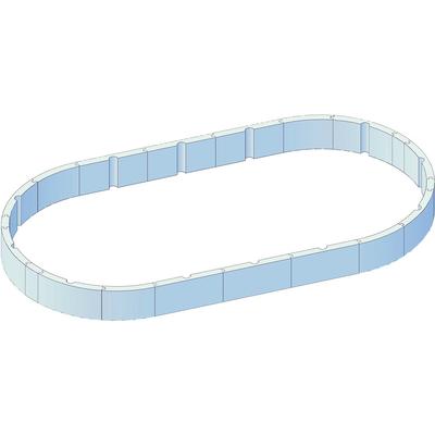 Poolwandisolierung KWAD "Pool Protector T60", weiß, Polystyrol, Bauplatten, für Ovalformbecken der Größe 730x360x132 cm