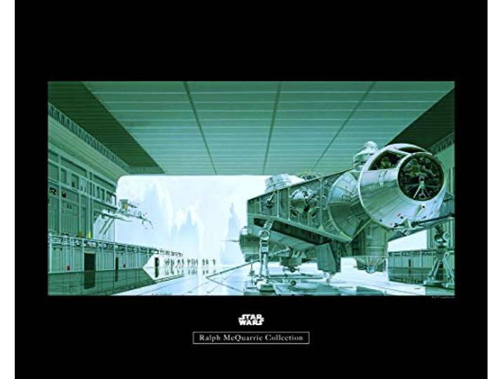 Komar Wandbild Star Wars Classic RMQ Hangar Shuttle Kinderzimmer, Jugendzimmer, Dekoration, Kunstdruck ohne Rahmen WB141-50x40 Größe: 50 x 40 cm (Breite x Höhe)