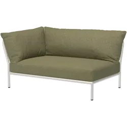 LEVEL2 Outdoor Sofa Lounge-Modul 2 Blattgrün Weiß Links