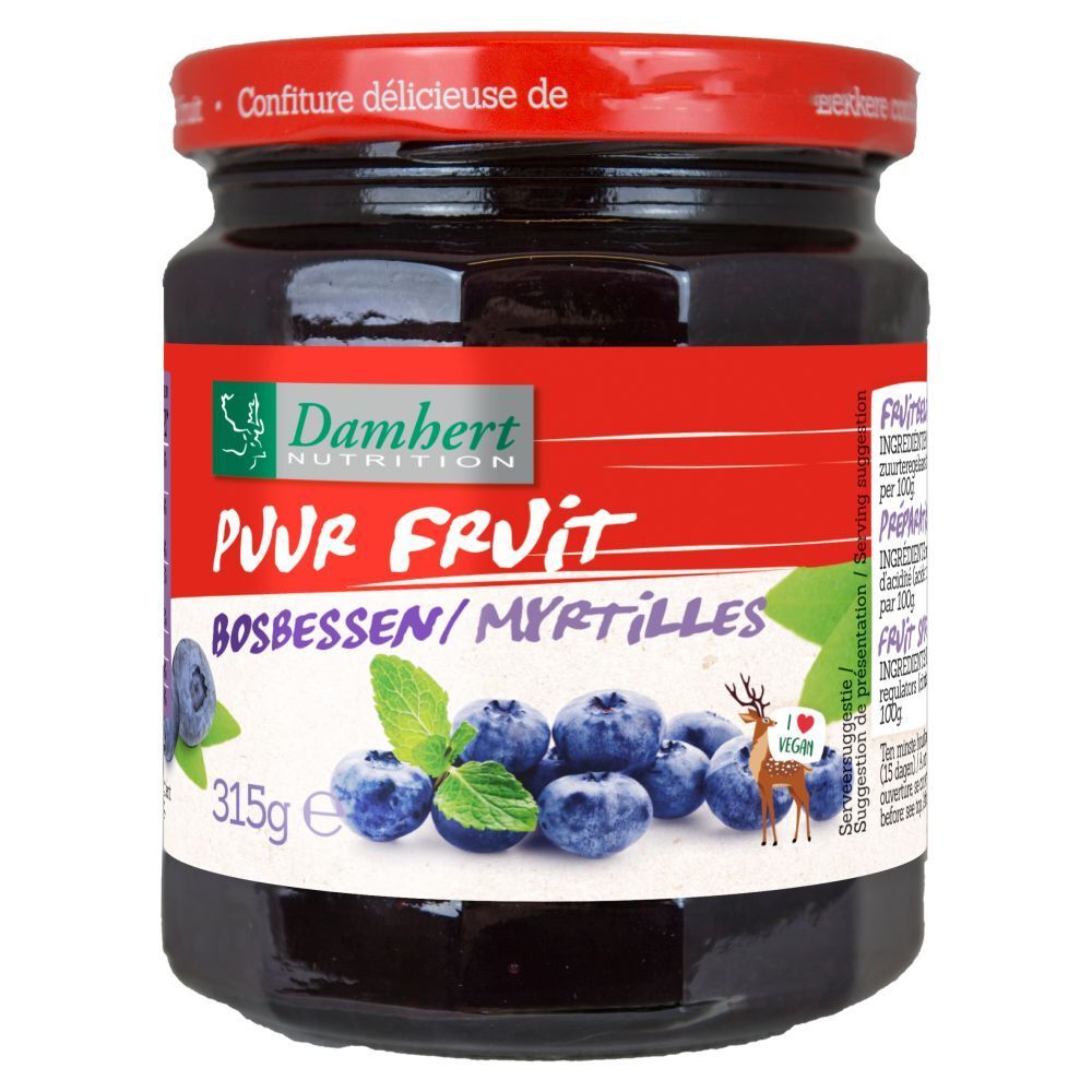 Damhert Confituur Bosbessen - 100% Fruit (zonder toegevoegde suiker) EN OK 315 g Sonstige