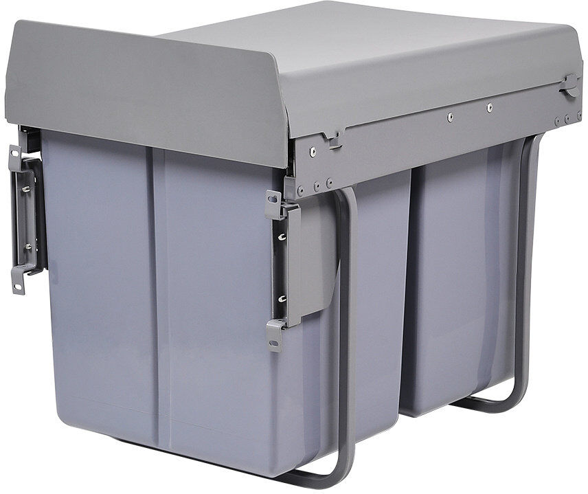 Brayden Studio Millicent Odour Seal Tilt Out Waste Bin Gray 40L