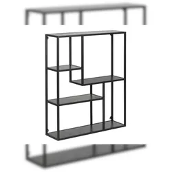 Ebuy24 Sea Regal 3 Ablagen wandhängend schwarz.