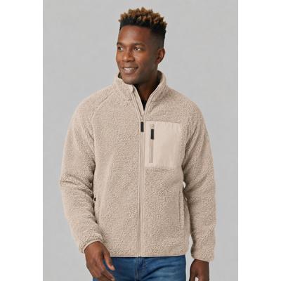 Fleecejacke DERBE "Kuschelby_Pocket", Herren, Gr. XL, rainy day, Obermaterial: 100% Polyester, Basic, normal, Jacken Fleecejacke, Fleecejacke, weich, warm, lässig