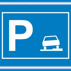 HB-Druck Gehweg Parkplatz Aufkleber waagerecht A6 (105x148mm)