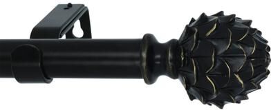 Meriville 1-Inch Diameter Single Window Treatment Curtain Rod, Artichoke