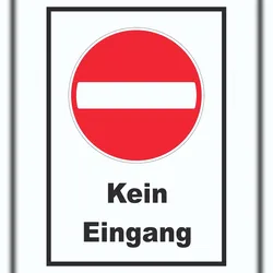 HB-Druck Kein Eingang Schild A1 (594x841mm)