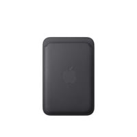 Feingewebe Wallet mit MagSafe, Handyhülle schwarz, iPhone