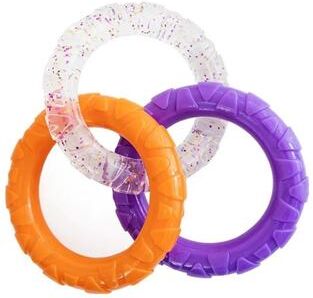 Uplifted Finds Hollow Rubber Chew Ball With Internal Bell purple Chen Chewring