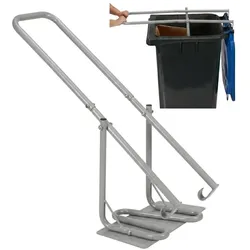 Relaxdays Müllpresse für die Mülltonne Grau