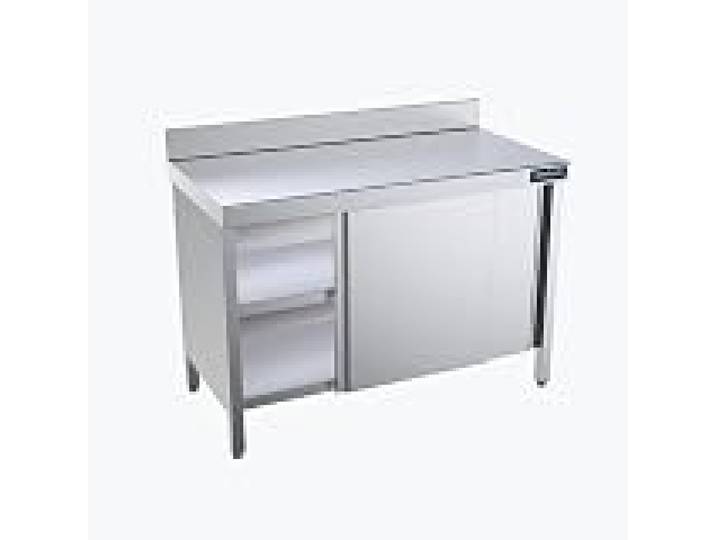 Table Adossée avec Portes - Gamme 700 - Distform - Inox 18/101000x700x850mm