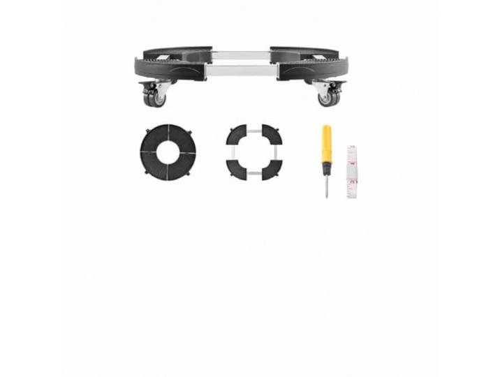 Möbelbeweger mit Rädern 440lbs blau/schwarzer Mülleimer-Transportwagen, runder Rollensockel, 38,1–57,9 cm, verstellbar(Black)