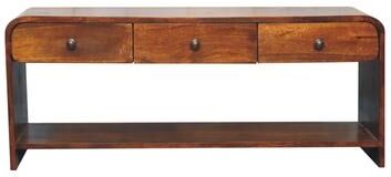 Artisan Furniture Solid Wood Arvessa Slim Media Unit, 3 drawers