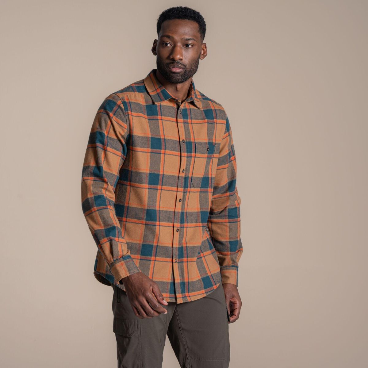 Craghoppers Rowan Long Sleeved Check Shirt boulder check (1HV) XL CMS737 1HV 80