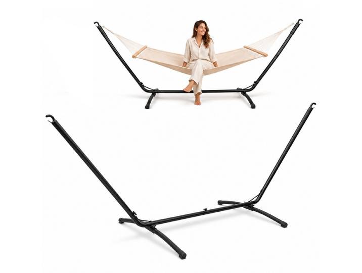Tot 120kg: Hangmat Standaard Buiten - 310x100 Metalen Frame -Hangmatstandaard voor Tuinhangmat